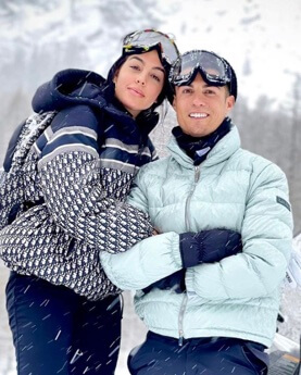 Georgina Rodriguez with her partner Cristiano Ronaldo